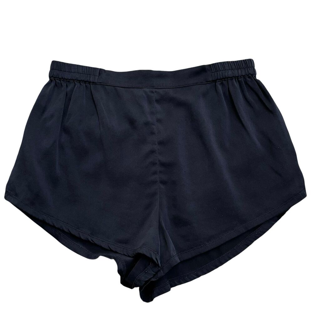 Quince Washable Silk Pajama Shorts Size XS Women Black Elastic Waist